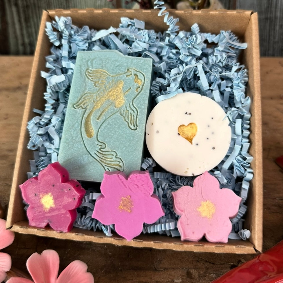 Blauer Sakura Koi - Seifenset