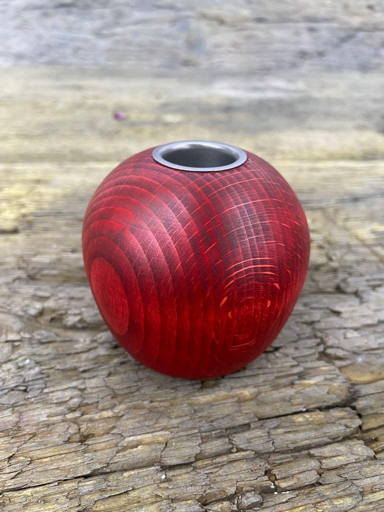 Apfellichter aus Buchenholz